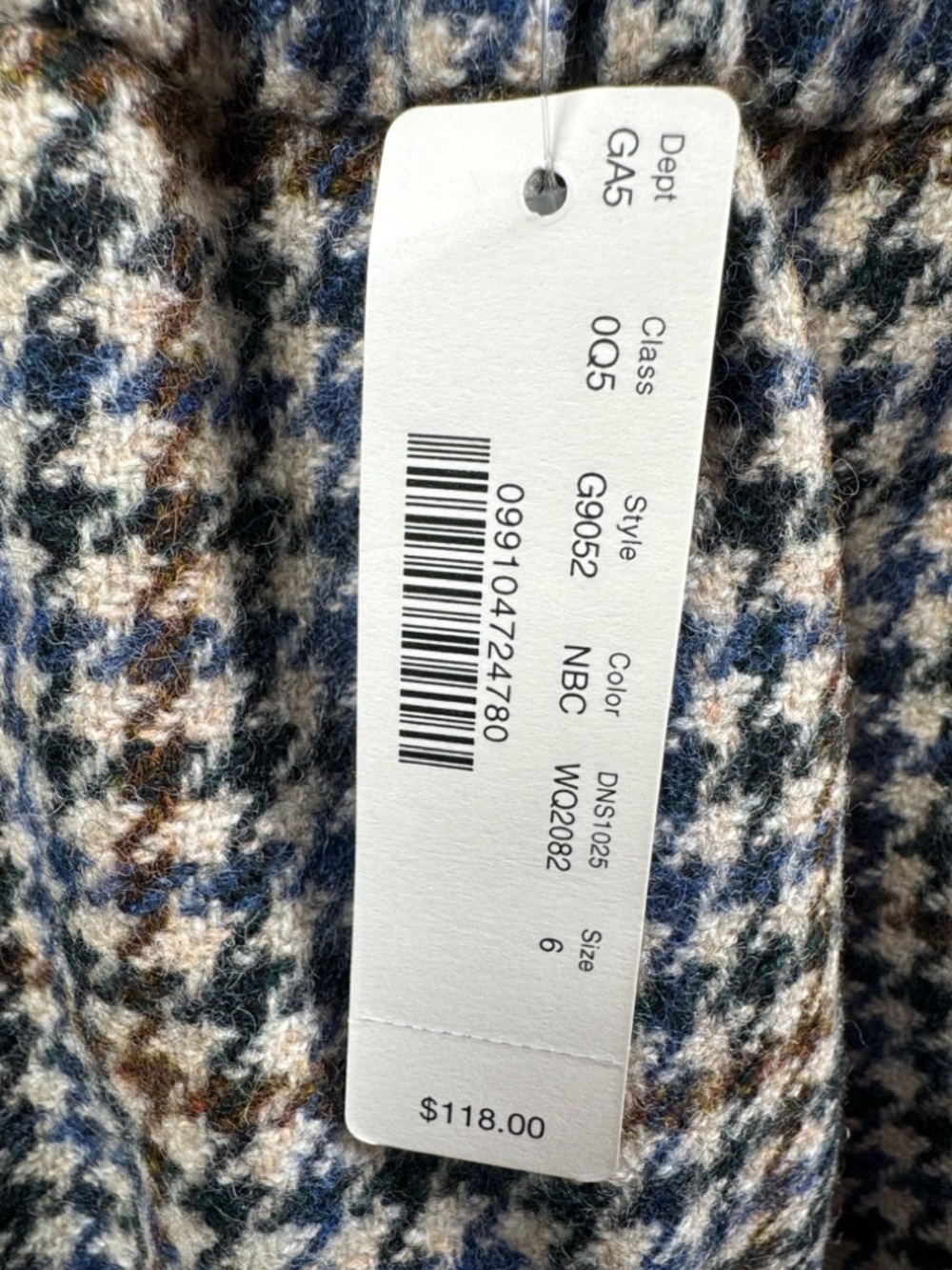 J. Crew Plaid Houndstooth Ruffle-Hem Mini Skirt in Blue and Tan - Picture 5 of 10